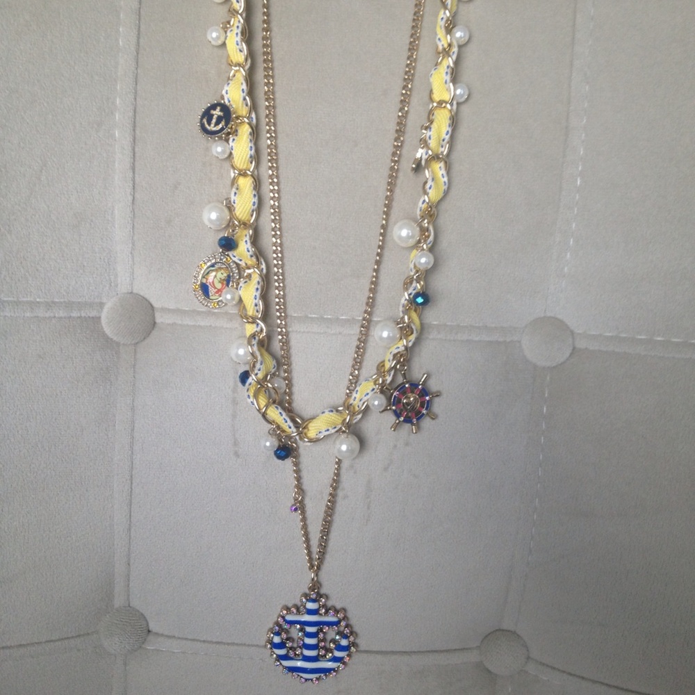 Betsey Johnson Anchor Boat Necklace